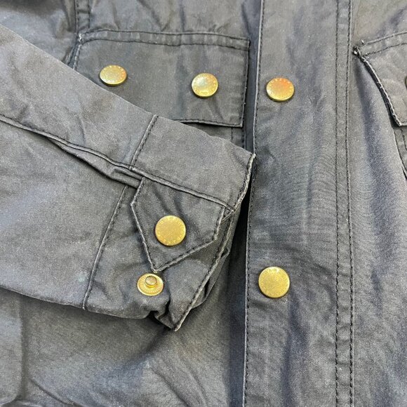Barbour International Original Waxed Jacket Unisex Kids Size Small (6-7) Black - Picture 15 of 15